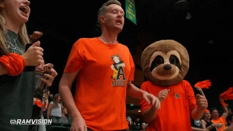Excited fans in a sports event - csu rams fans GIF by Colorado State Rams