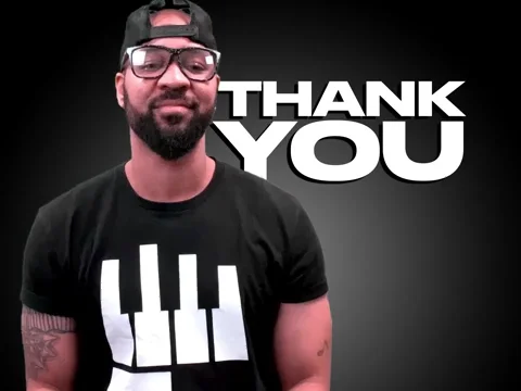 GIF of a  Black man, with 'folded hands' bowing in acknowledgement 'Thank you.'