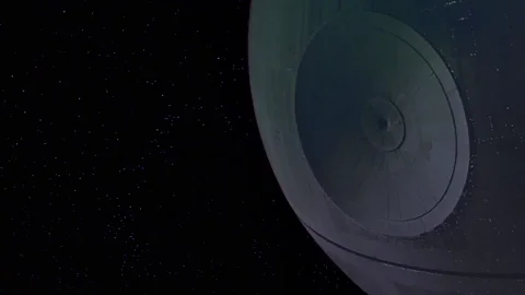 The Death Star in Star Wars destroying a planet.