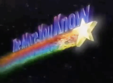 GIF of a shooting star with text saying The More You Know