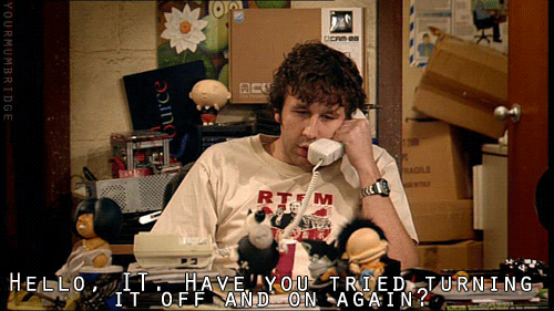 IT crowd character saying, 
