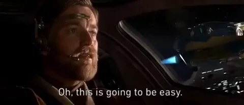 Young Obi Wan Kenobi saying, 