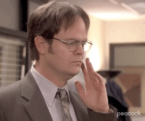 Dwight from The Office saying, 