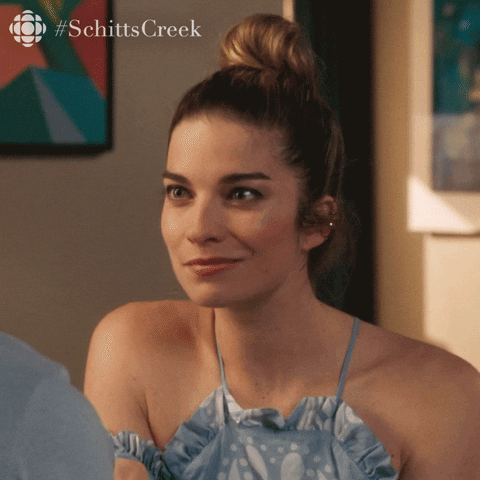 schitts creek love GIF by CBC: Character saying 