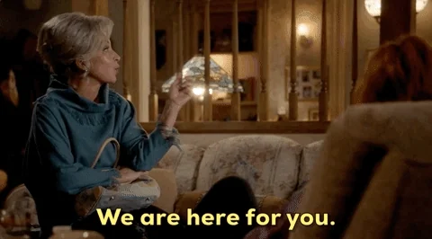 GIF we are here for you, 100%