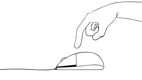 Hand clicking on mouse. 