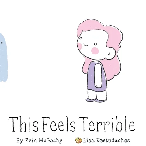 A cartoon ghost passing through a girl and taking her heart.