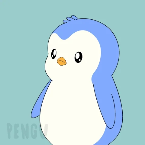 A cartoon penguin shrugging its shoulders, with a question mark to show confusion.