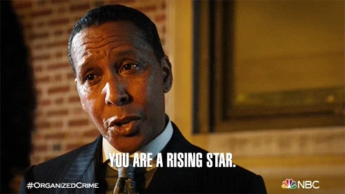A man saying 'You are a rising star.'