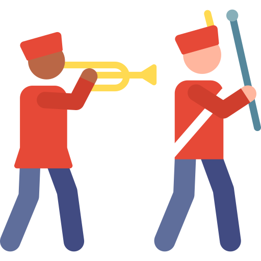 An image of students in marching band.