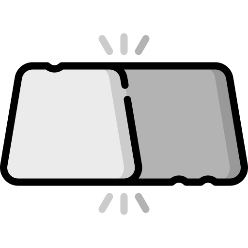 Icon of a shiny, silver, rectangular piece of material.