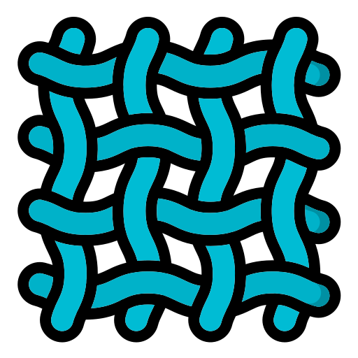 Icon of weaved threads