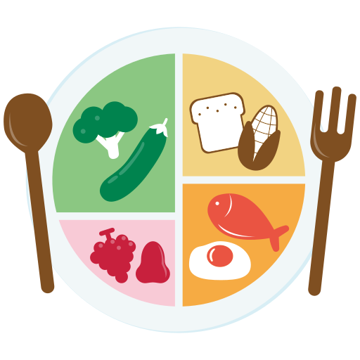 segmented food pyramid plate Icon