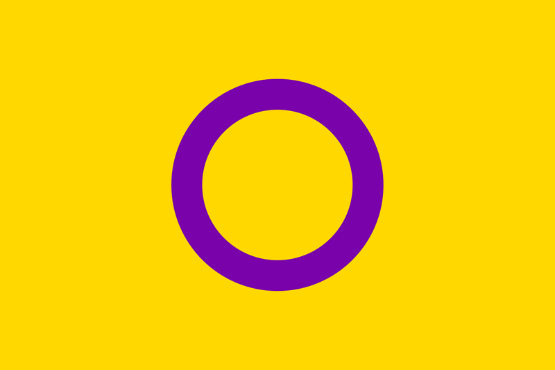 Flag with yellow background and purple circle