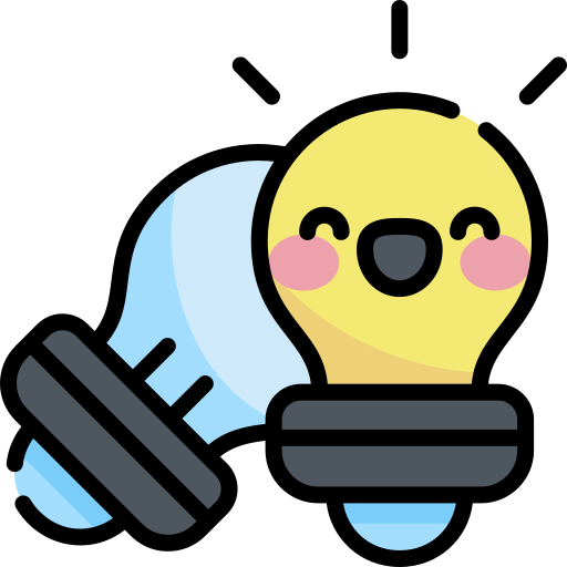 Happy light bulb Icon
