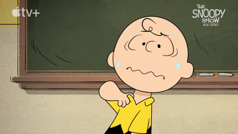 anxiety attack vs panic attack: Charlie Brown in distress, which is captioned 