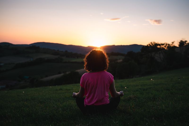 Woman meditating