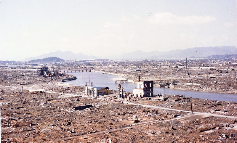 The ruins of Hiroshima after the first atomic bomb.