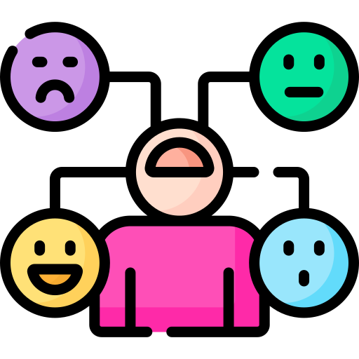 Thought bubble or mind icon representing reflection and self-awareness.