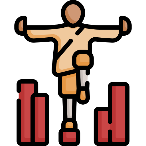 a human figure balencing Icon