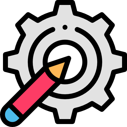 Pencial and mechanic gear wheel Icon