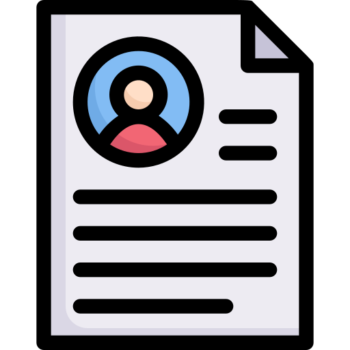 Icon of a resume page