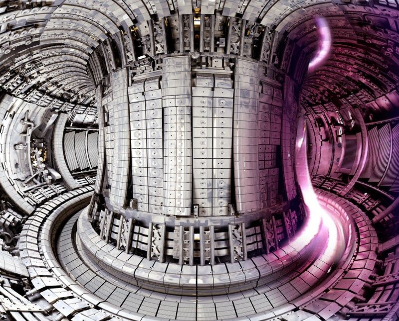 view of the inside of the JET tokamak