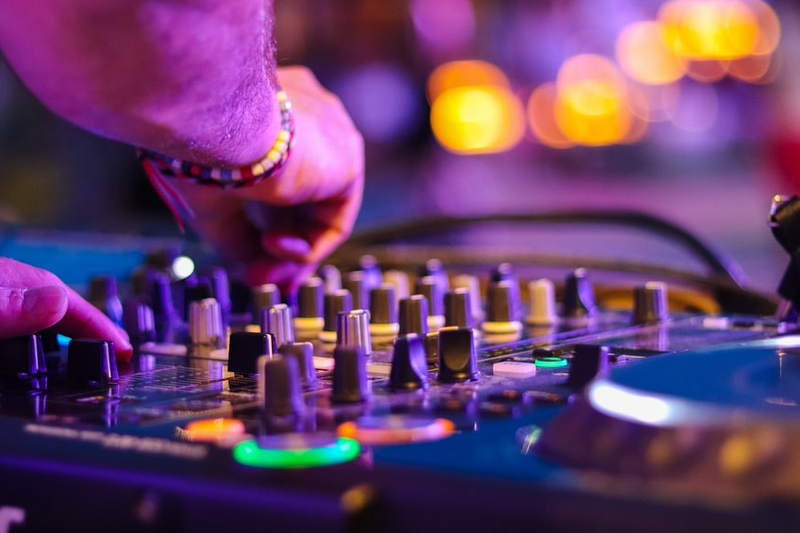 DJ mixing board