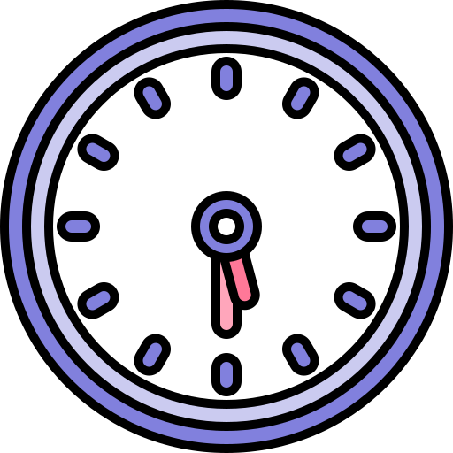 Icon of a purple analog clock