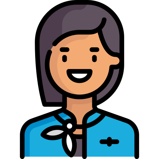 Female flight attendant icon