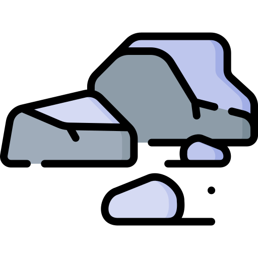 Icon of gray rocks. 