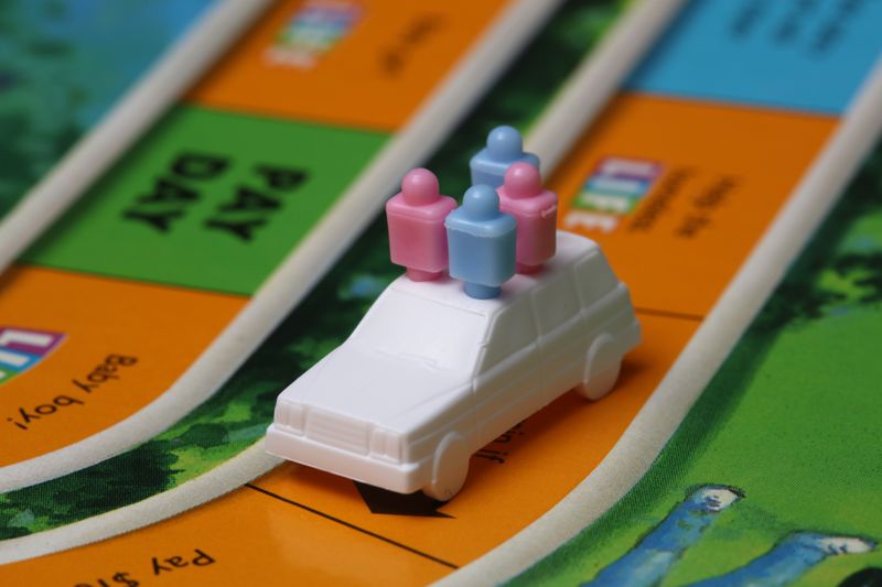 A player car in the game of Life moving around the board