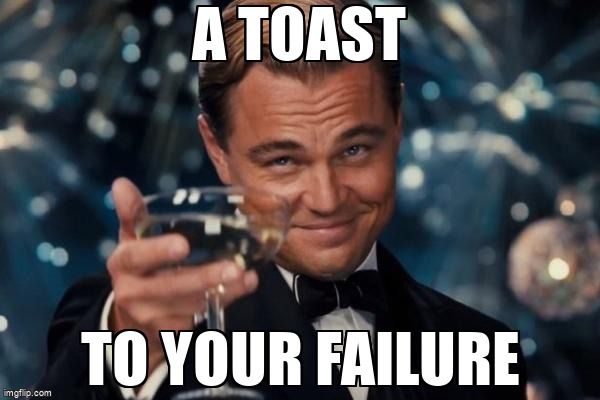 Leonardo Dicaprio Cheers 'A toast to your failure'