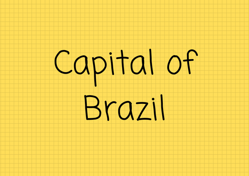 Flashcard reading Capital of Brazil