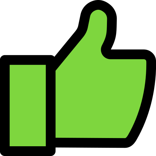 A green thumbs up