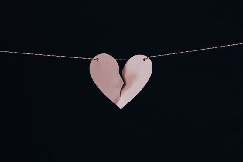 Broken heart on a string