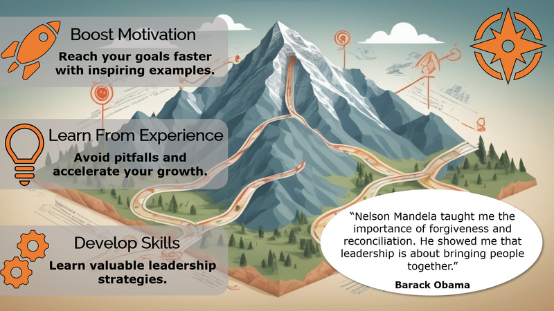 An infographic describing the benefits of leadership role models (audio description available below).