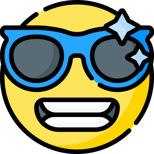 Person with a cool sunglasses icon