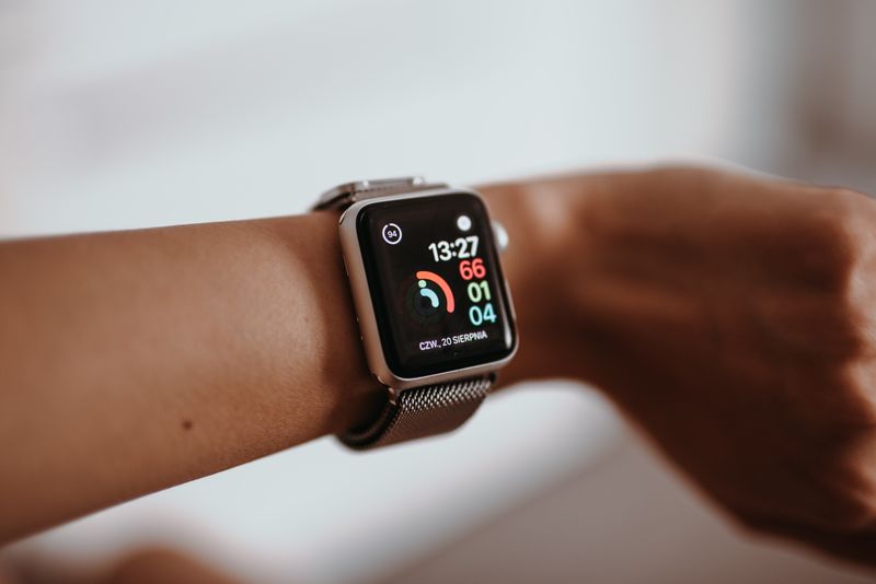 Smart watch with fitness data