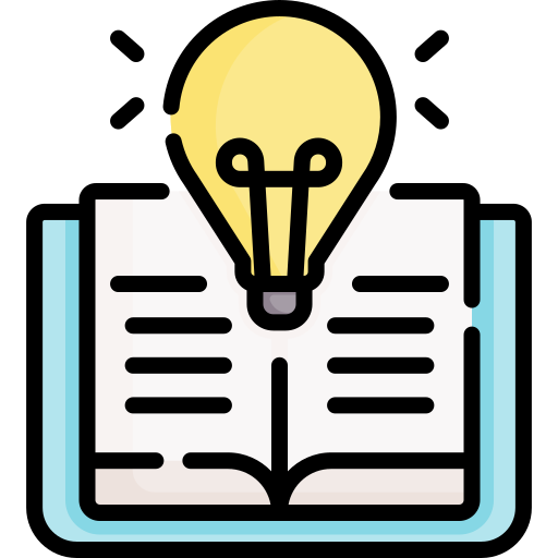 Light bulb and book Icon