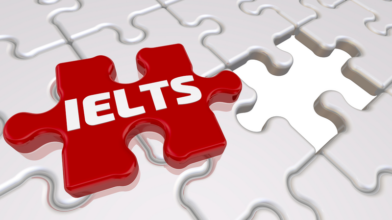 The word IELTS appears a puzzle piece.