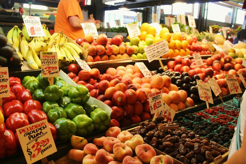 A fruit market.