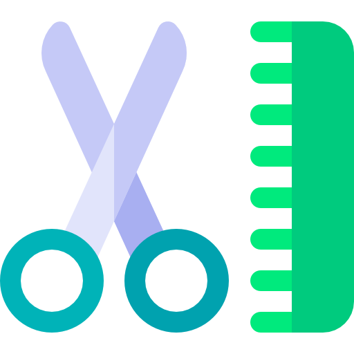 Scissors and a comb icon