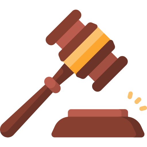 Icon of a judge's gavel 
