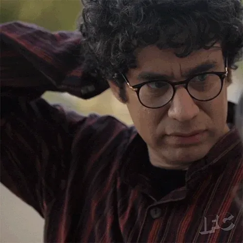 GIF of a person who looks confused with caption saying