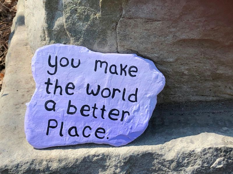 A rock with a note 