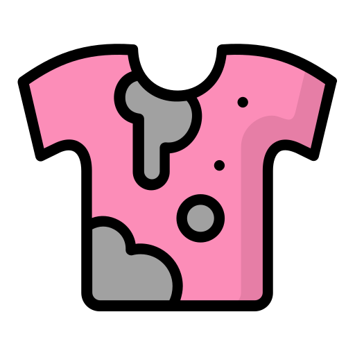 Icon of a t-shirt with stains.