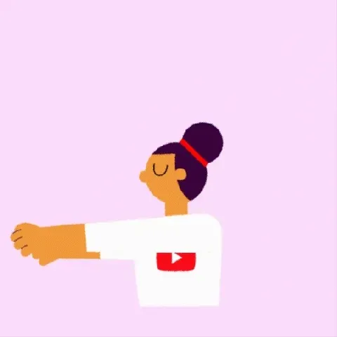Animation of a woman stretching her arms with text 'Self care is not selfish.'
