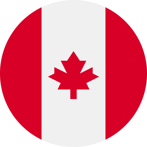 Canadian Flag Round-Shaped Icon 
