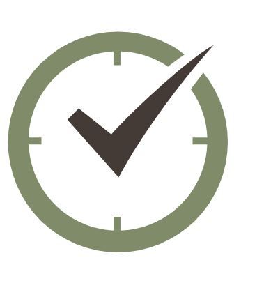 Clock with a checkmark